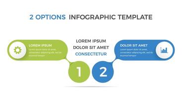 Infographic Template with 2 Options vector