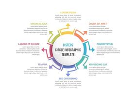Circle Infographics - Eight Elements vector