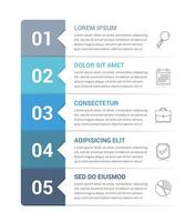 Infographic Template with 5 Steps vector