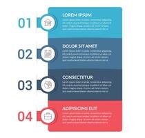 Infographic Template with 4 Steps vector