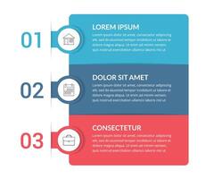Infographic Template with 3 Steps vector