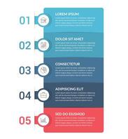 Infographic Template with 5 Steps vector