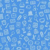 Seamless Pattern with School Icons vector
