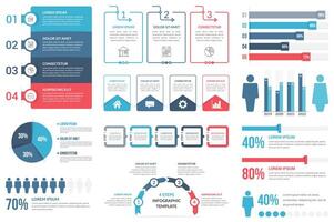 Infographic elements - steps and options vector