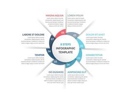 Circle Infographics - Eight Elements vector