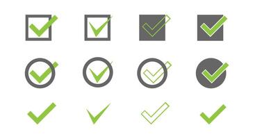 Check mark stickers vector