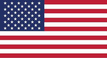 American Flag, USA, America holidays. 4 july banner in flat style vector