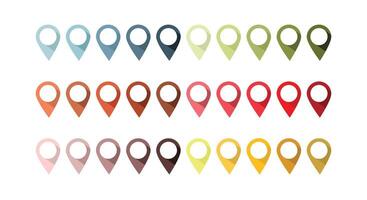 30 Colorful Checkpoint Icons vector