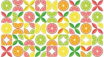 Citrus Bauhaus Shapes Background vector