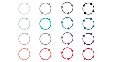 Circular Colorful Arrows, Colorful geometric arrows vector