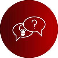 Problem Finding Line Button Icon vector