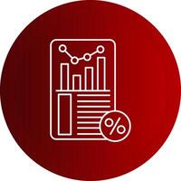 Sales Report Line Button Icon vector