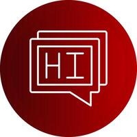 Hi Line Button Icon vector