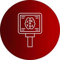 Mri Line Button Icon vector