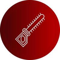 Hedge Trimmer Line Button Icon vector