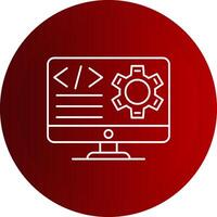 Website Builder Line Button Icon vector