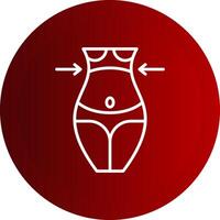 Fat Loss Line Button Icon vector