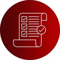 Terms and Conditions Line Button Icon vector