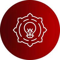 Innovation Line Button Icon vector