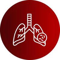 Tuberculosis Line Button Icon vector