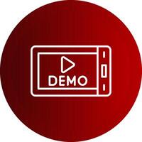 Demo Line Button Icon vector