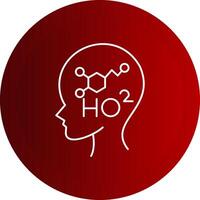 Dopamine Line Button Icon vector