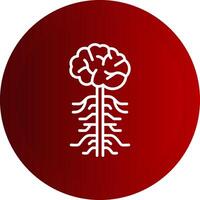 Nervous System Line Button Icon vector
