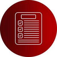 Results Line Button Icon vector