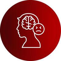 Mood Swings Line Button Icon vector