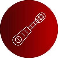 Ratchet Line Button Icon vector