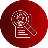 Search Employee Line Button Icon vector