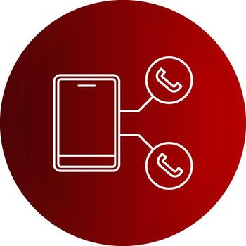 Automatic Call Distributor Line Button Icon vector