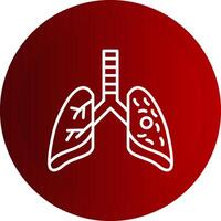 Tuberculosis Virus Line Button Icon vector