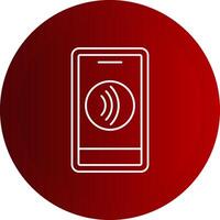 Tap To Pay Line Button Icon vector