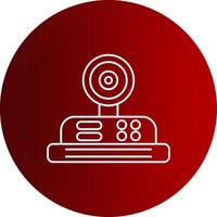 Camera Line Button Icon vector