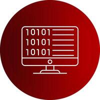 Code Line Button Icon vector