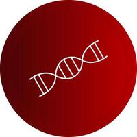 Dna Line Button Icon vector