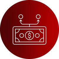 Expenses Division Line Button Icon vector