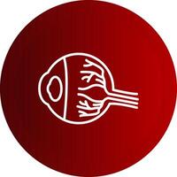 Eye Ball Line Button Icon vector