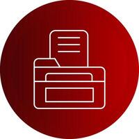 Open File Line Button Icon vector