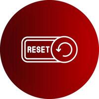 Reset Line Button Icon vector