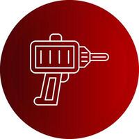 Heat Gun Line Button Icon vector