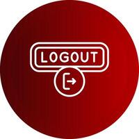 Logout Line Button Icon vector