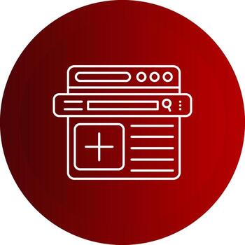Header Line Button Icon vector