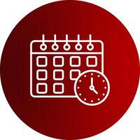 Planner Line Button Icon vector