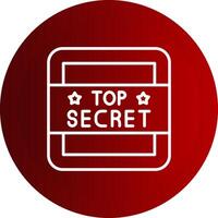 Top Secret Line Button Icon vector
