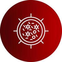 Bacteria Line Button Icon vector
