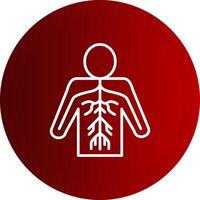Nerves Line Button Icon vector