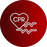 Cpr Line Button Icon vector