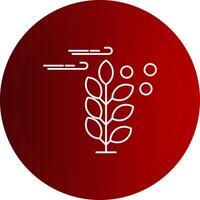 Pollen Allergy Line Button Icon vector